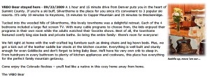 VRBO Bear review of Ski Silverthorne Lodge