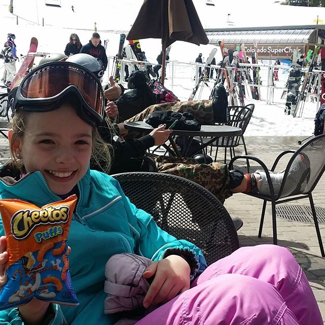 High altitude potato chip bag.  At 9000ft altitude in Breckenridge this bag looks more like a balloon than a bag of potato chips.
#SkiSilverthorne #Breckenridge #highaltitude