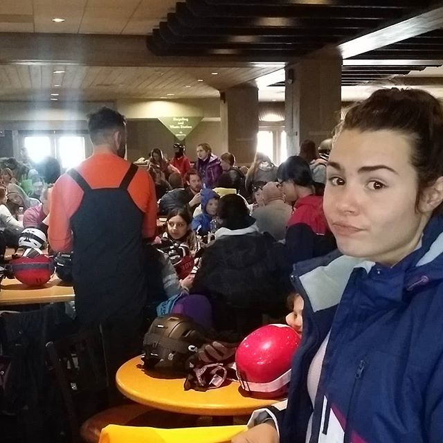 Another reason why April is the best time to ski.  We thought we would wait a little late to eat lunch.  Nope, still too many people.  Way too many people up here this week. Way too many.

#skisilverthorne #breckbecause #breckenridge #tellitlikeitis
#gobreck #imleaving #toomanypeople