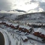 Ski Silverthorne Lodges and Frozen Lake Dillon