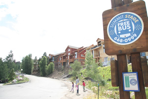 Bus Stop in front of Ski Silverthorne Lodge